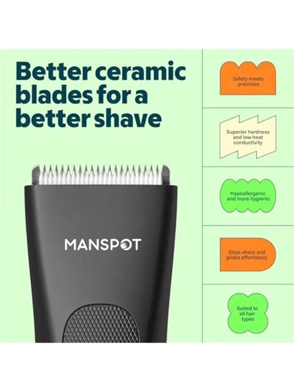 Groin & Body Hair Trimmer for Men with SpotGlide™ Blade,